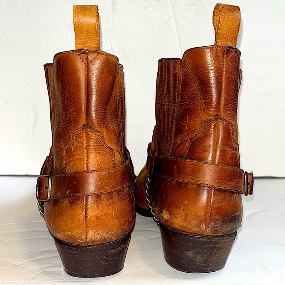 Giorgio Brutini Brown leather Cowboy boots sz 9 1/2 all leather ankle boots - Picture 11 of 13